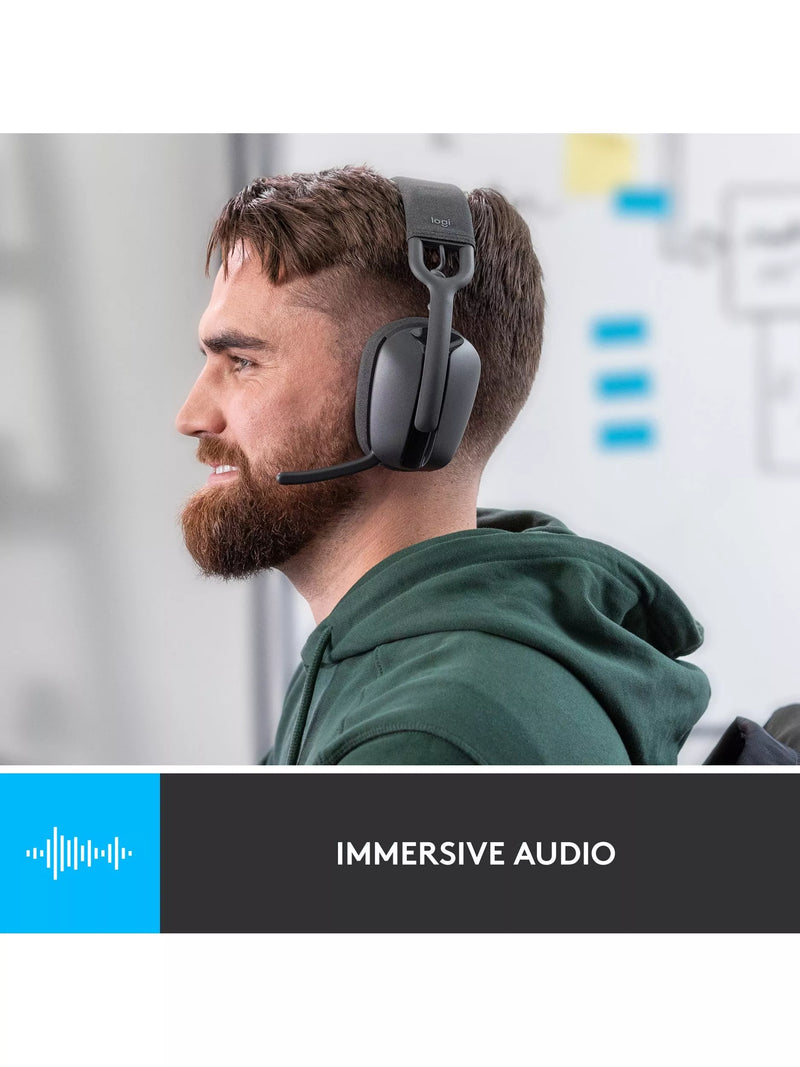 Logitech Zone Vibe 100 wireless headset Graphite, UK version