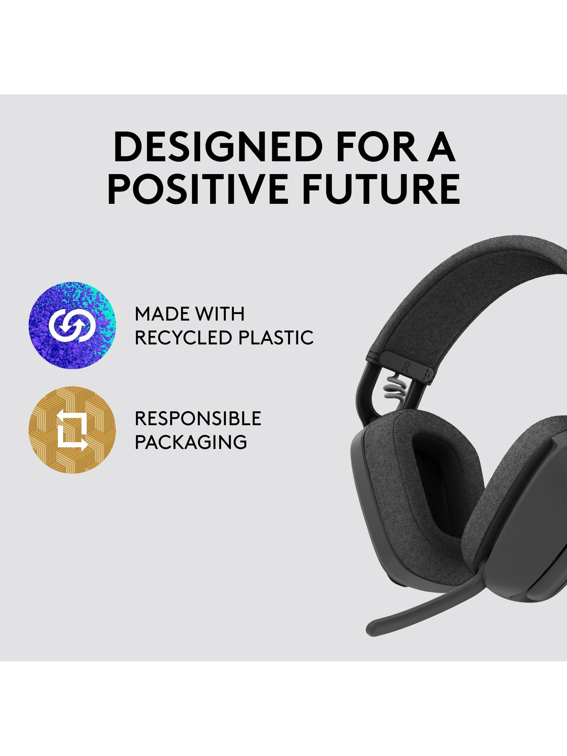Logitech Zone Vibe 100 wireless headset Graphite, UK version