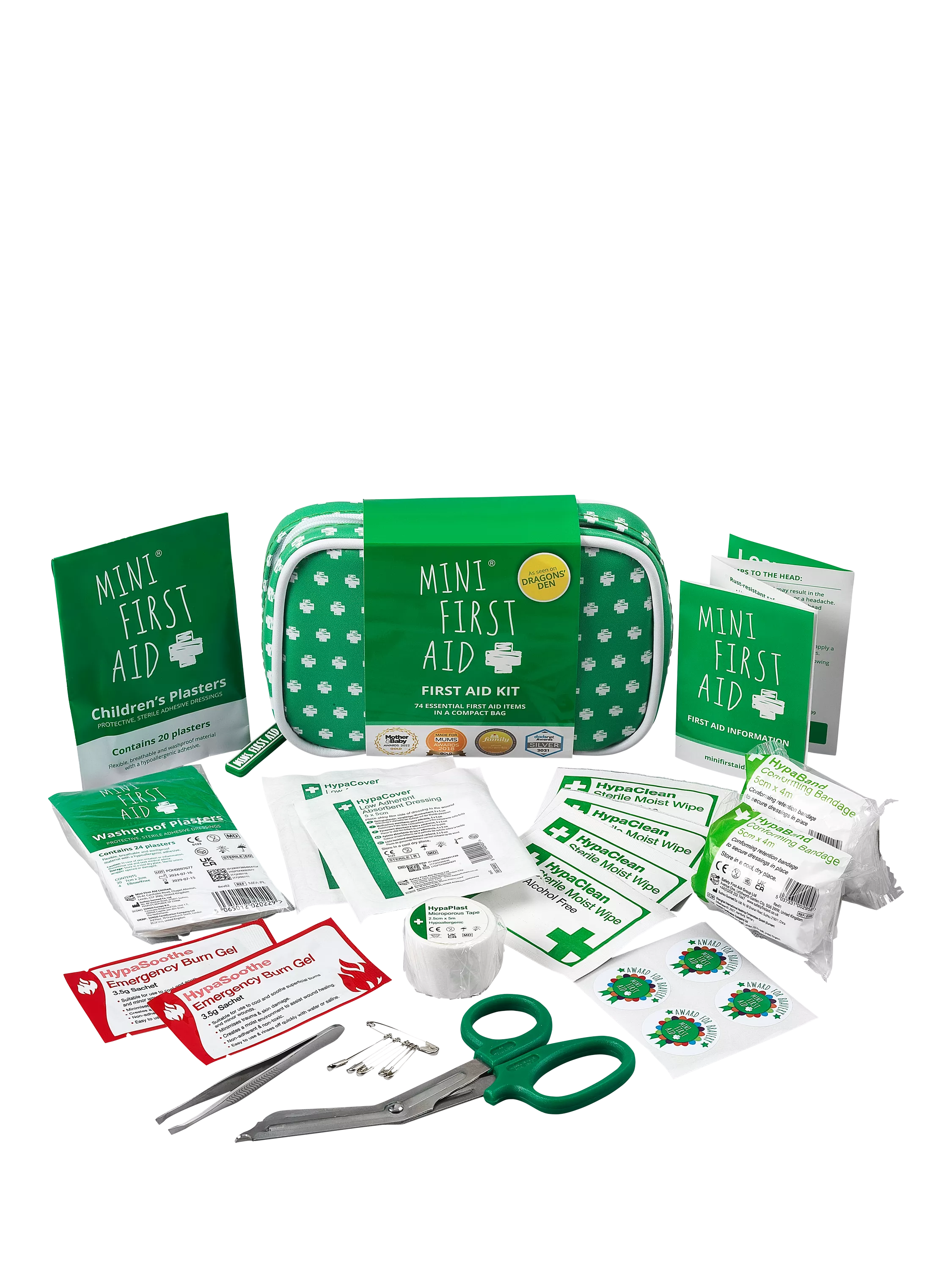 Mini First Aid 74-piece family first aid kit H11xW4.5xD17cm - British product