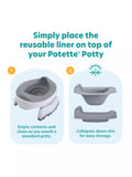 Potette reusable silicone potty liner - British product