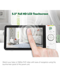 LeapFrog 1080p colour touch screen baby monitor 5.5 inch, imported from the UK