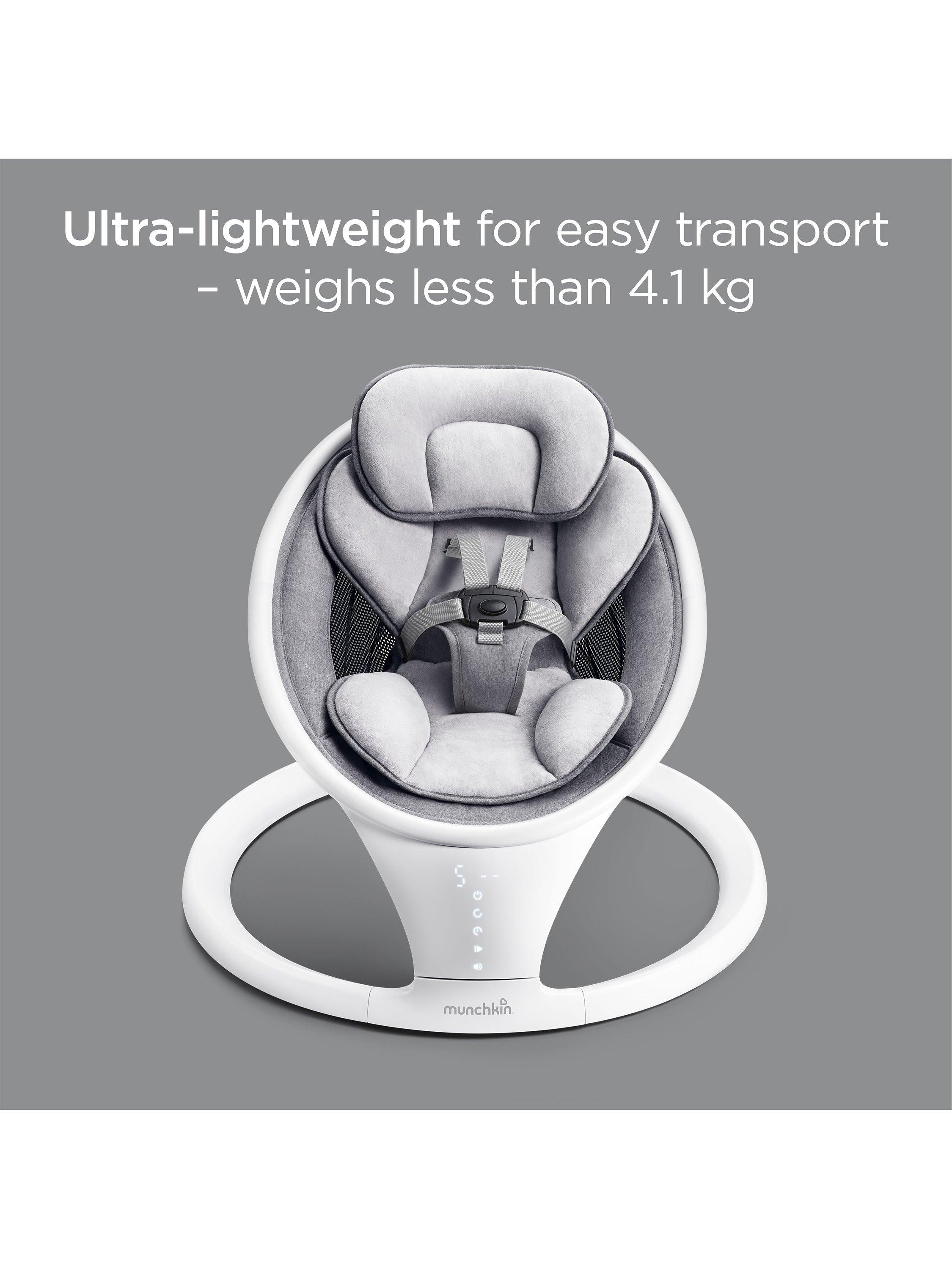 Munchkin Bluetooth baby swing lightweight, UK version