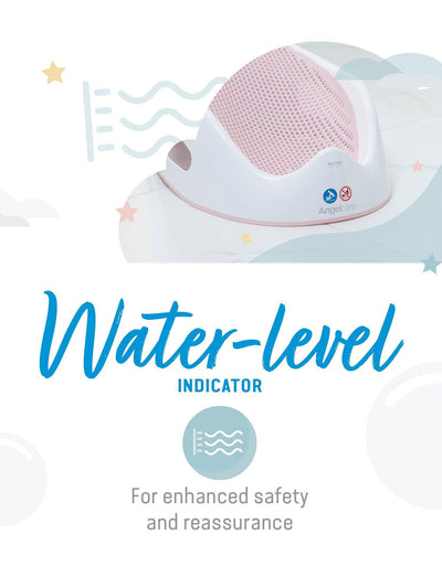 Angelcare Soft Touch Badesete Rosa/Hvit Baby Badesete