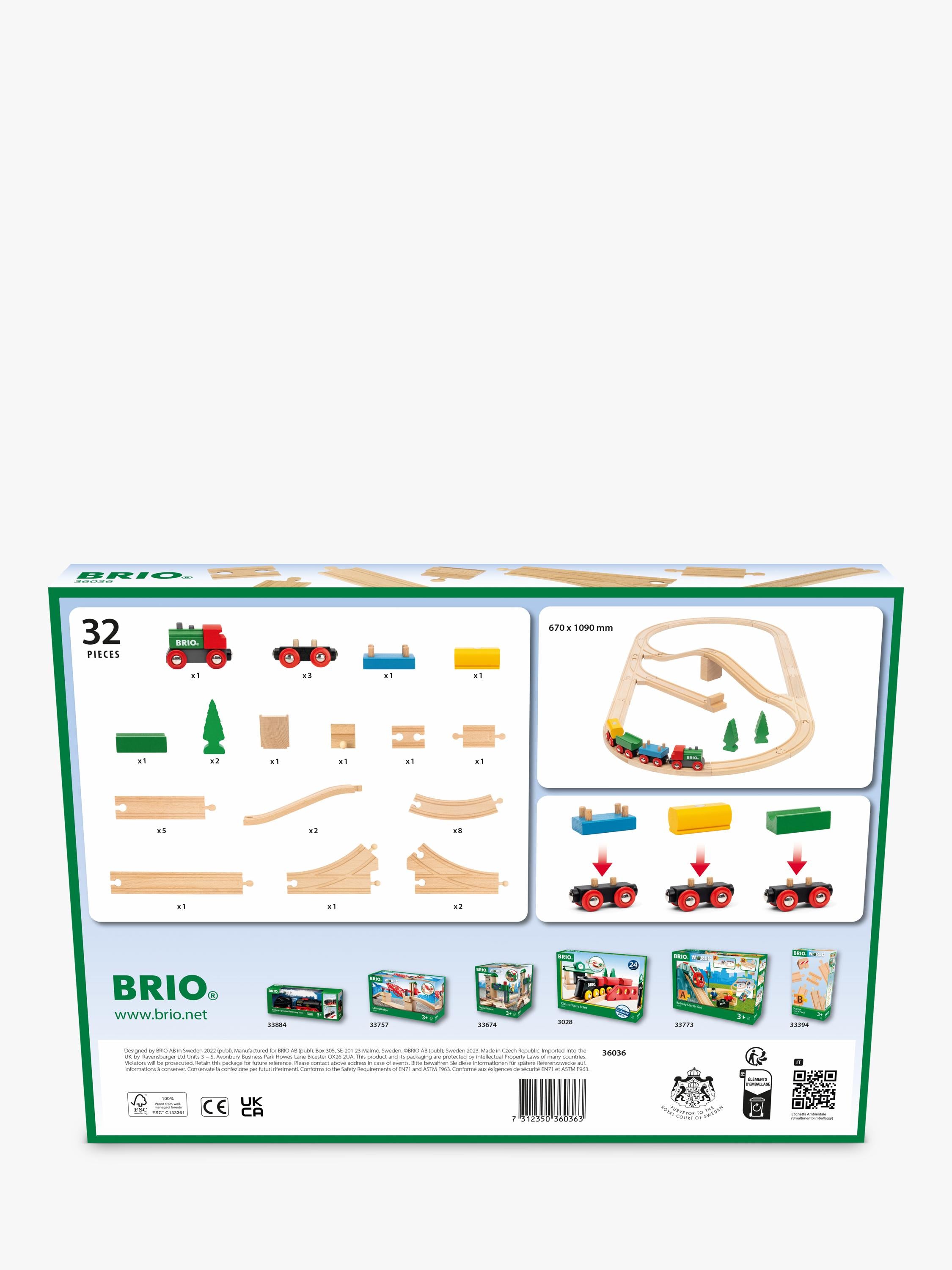 BRIO wooden train set 65th anniversary 32-piece, imported from the UK