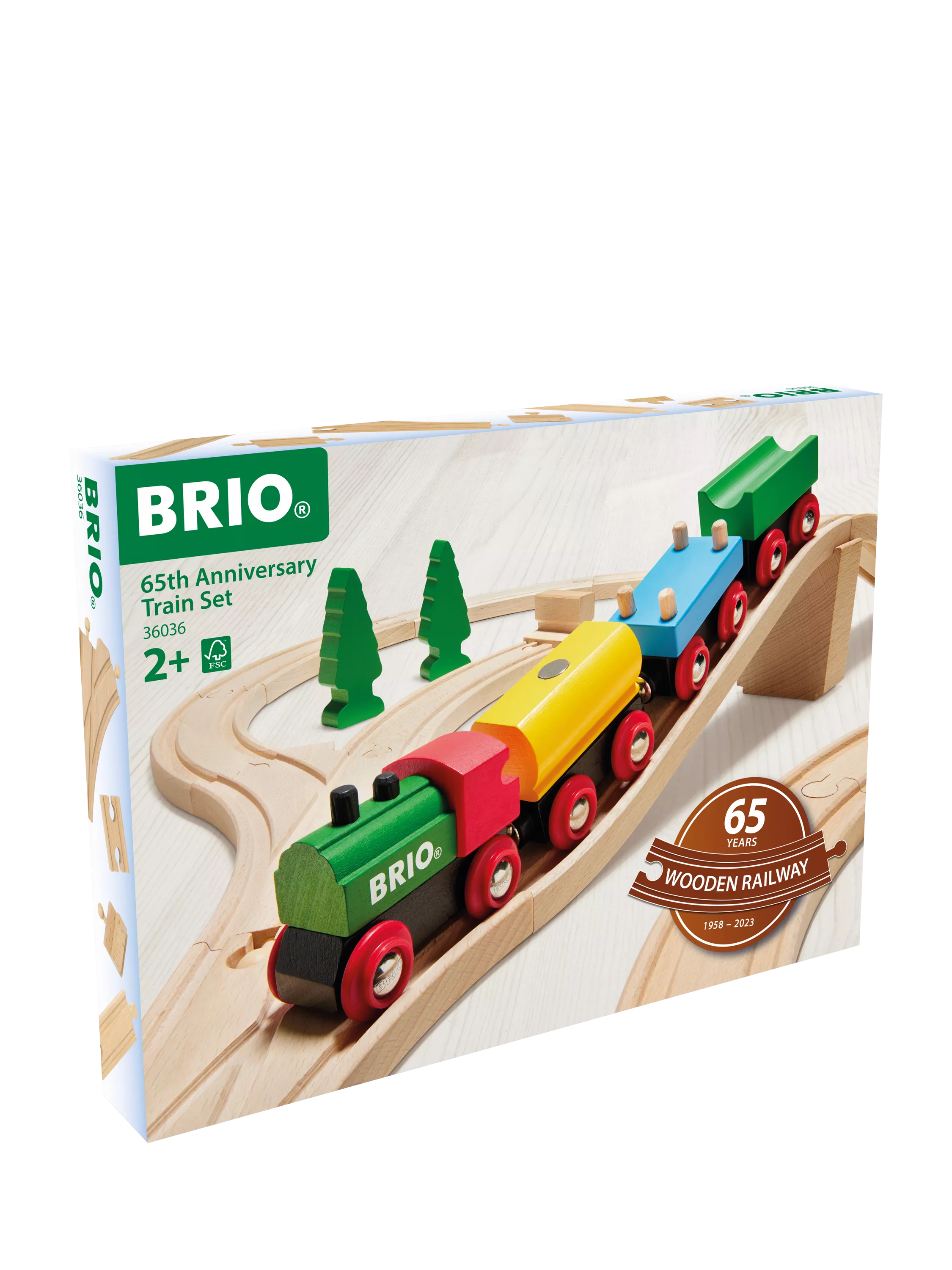 BRIO wooden train set 65th anniversary 32-piece, imported from the UK