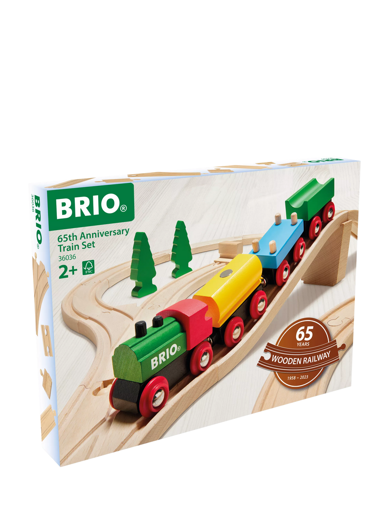 BRIO wooden train set 65th anniversary 32-piece, imported from the UK