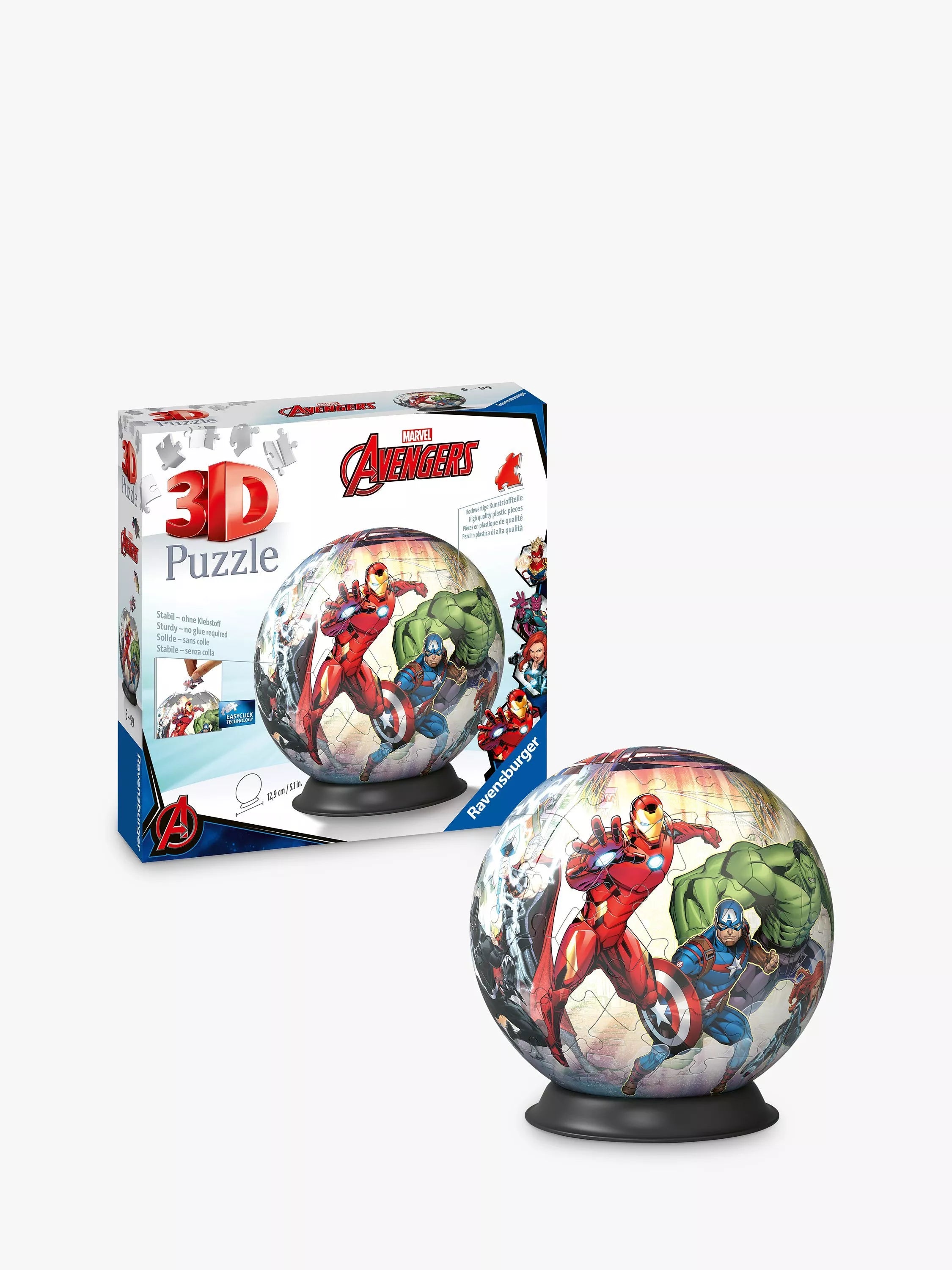 Ravensburger Disney Avengers 3D puzzle ball 72 pieces, imported from the UK