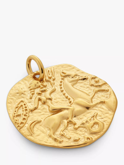 John Lewis Monica Vinader Goddess Coin Charm Gold- Buy online at McGrocer