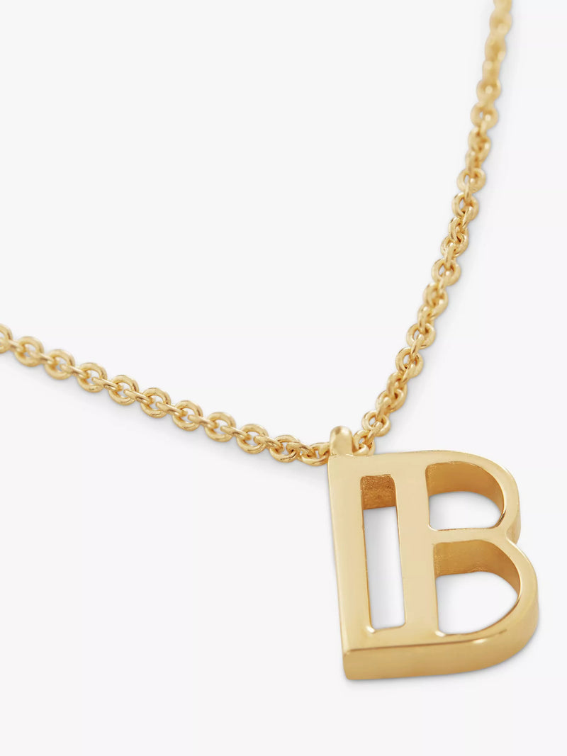 Monica Vinader Alphabet pendant necklace in gold - British product