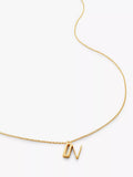 Monica Vinader Alphabet Pendant Necklace, Gold, N