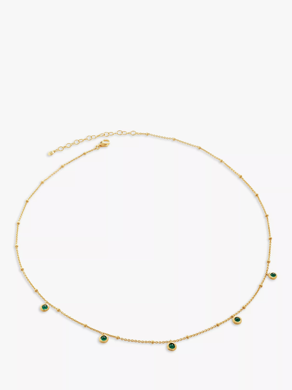 Monica Vinader onyx choker necklace gold/green 38-43cm - British product