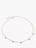 Monica Vinader onyx choker necklace gold/green 38-43cm - British product