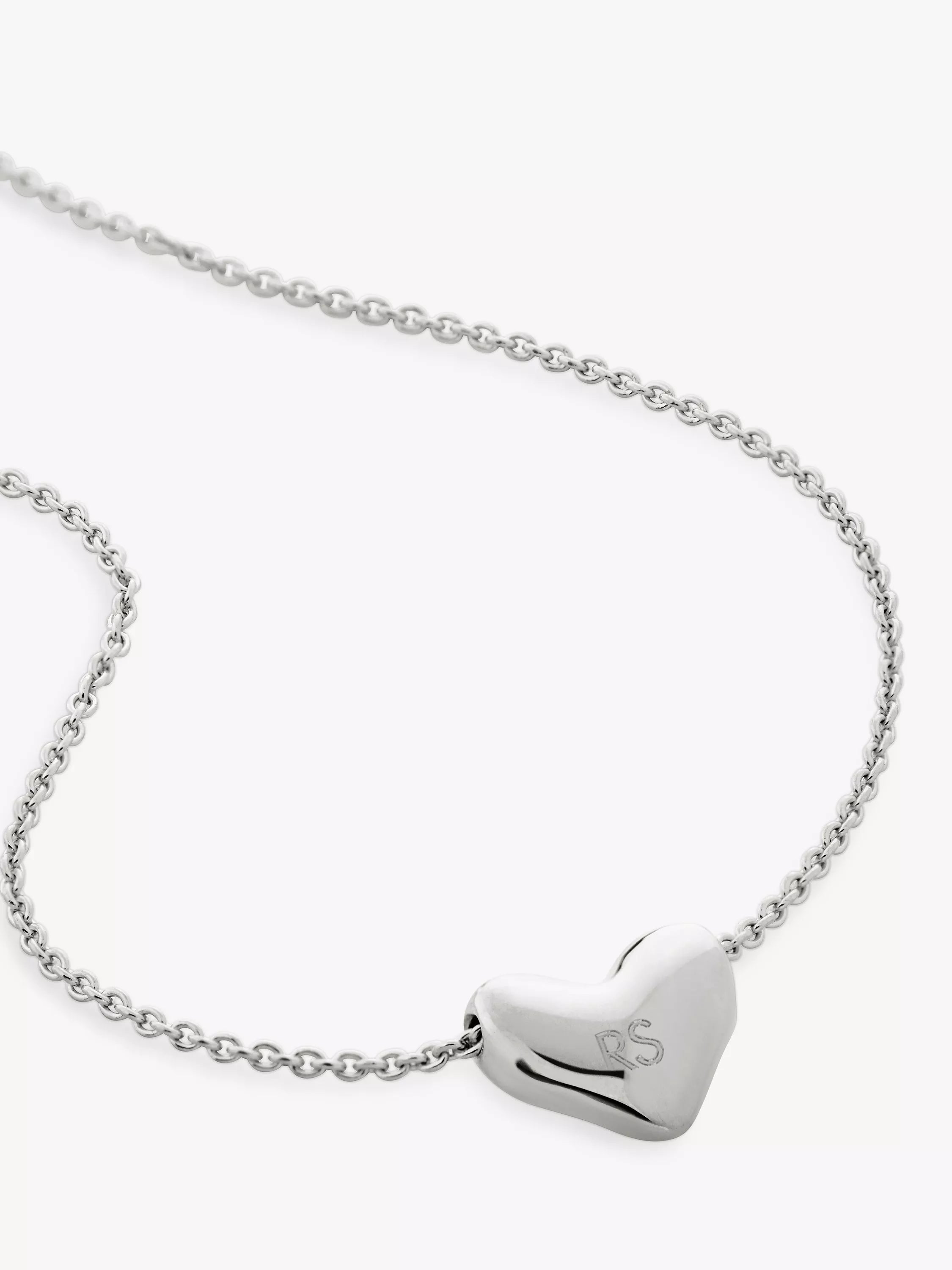 Monica Vinader mini heart pendant necklace silver (British brand)