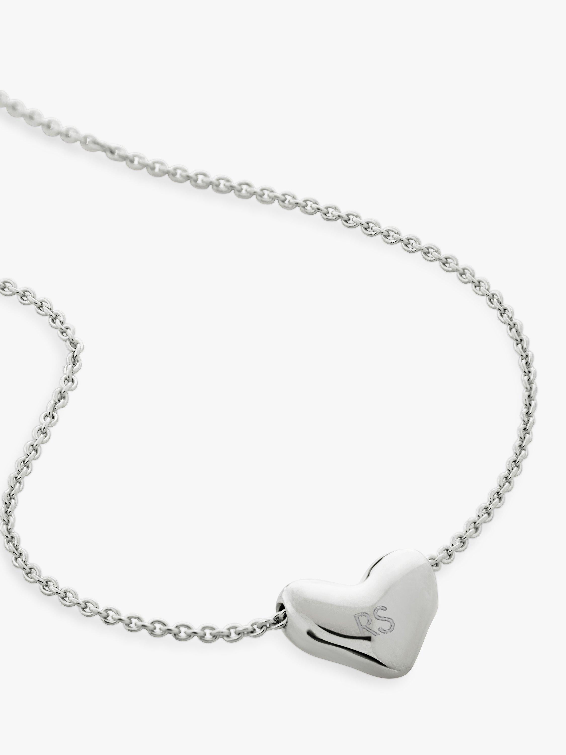 Monica Vinader mini heart pendant necklace silver (British brand)