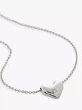 Monica Vinader mini heart pendant necklace silver (British brand)