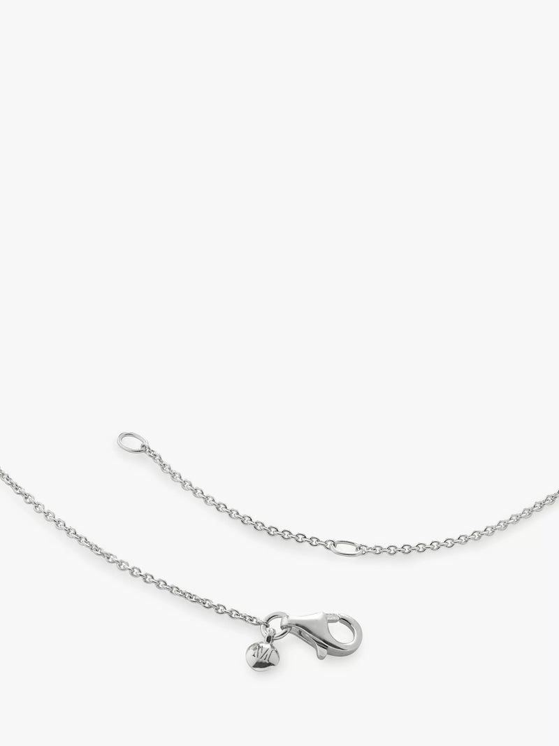 Monica Vinader mini heart pendant necklace silver (British brand)