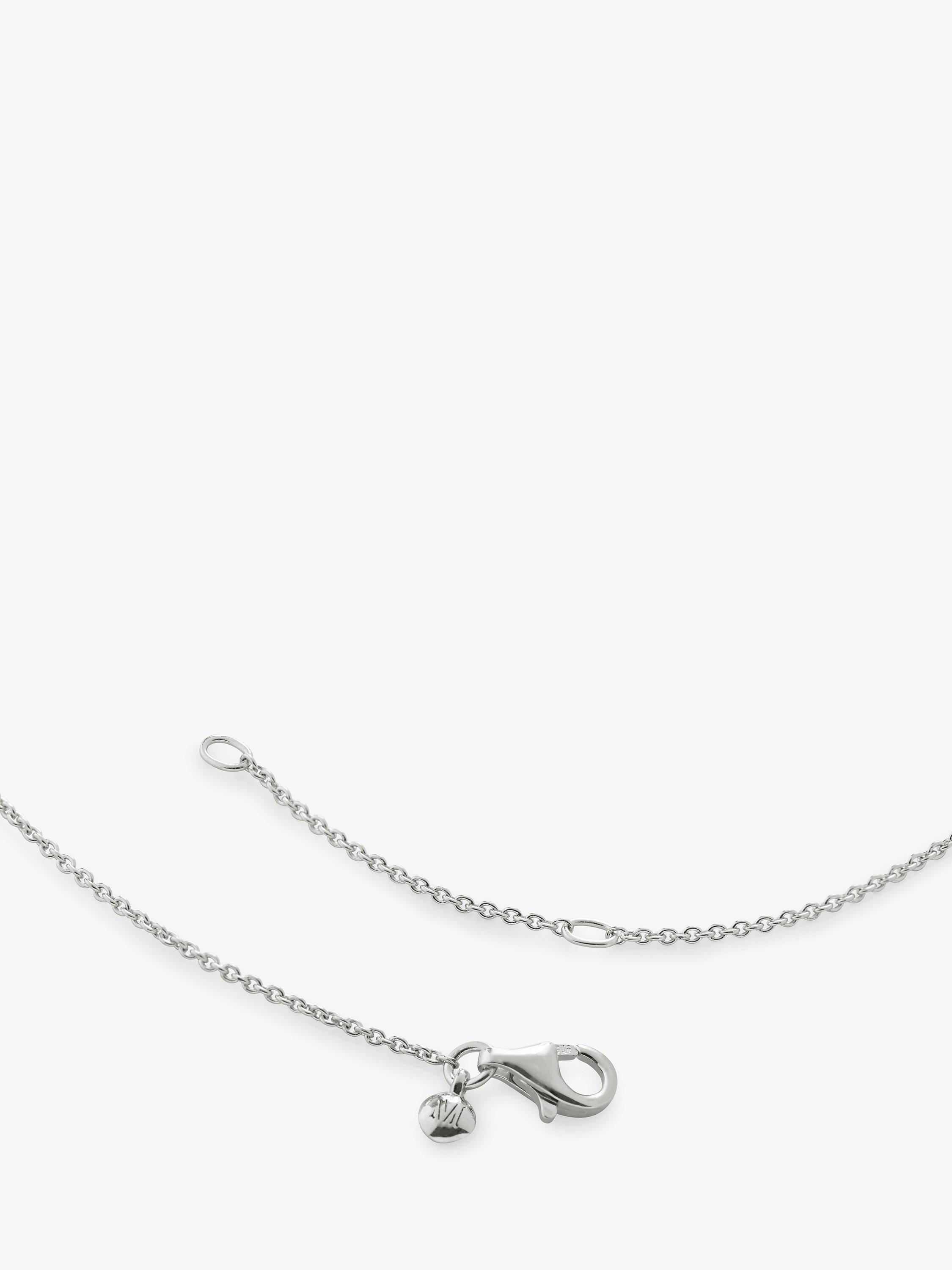 Monica Vinader mini heart pendant necklace silver (British brand)