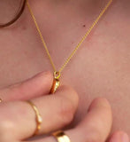 Monica Vinader sterling silver ID locket necklace, imported from the UK