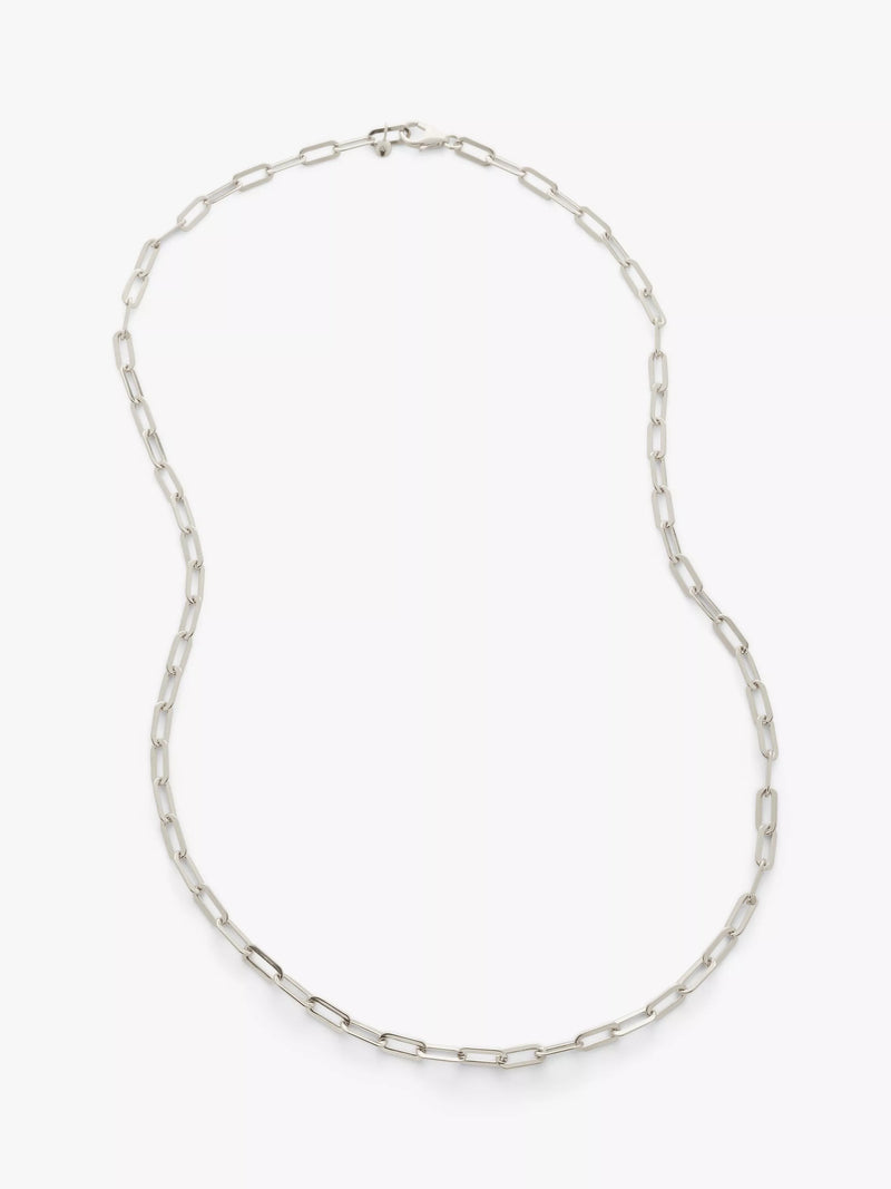 Monica Vinader silver paperclip chain necklace 50cm - British product