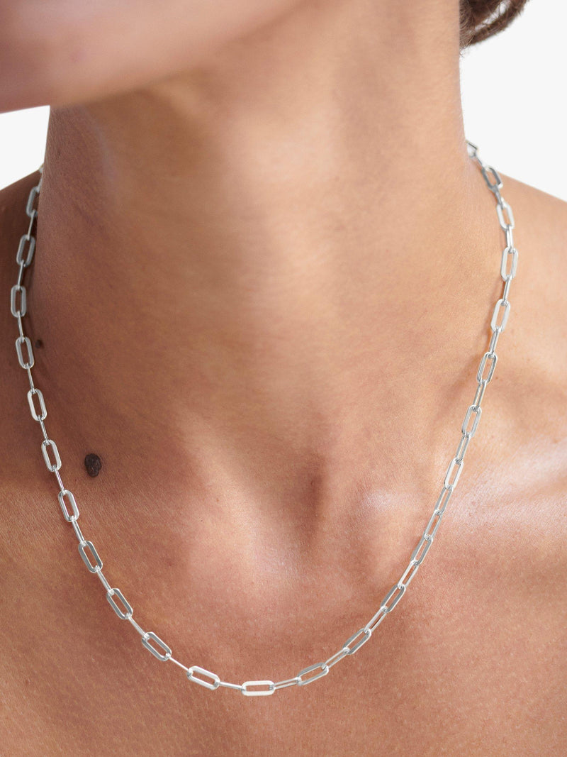 Monica Vinader silver paperclip chain necklace 50cm - British product