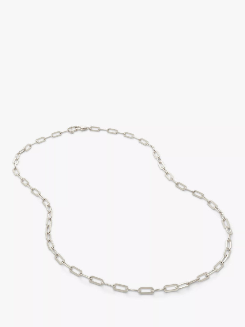 Monica Vinader silver paperclip chain necklace 50cm - British product