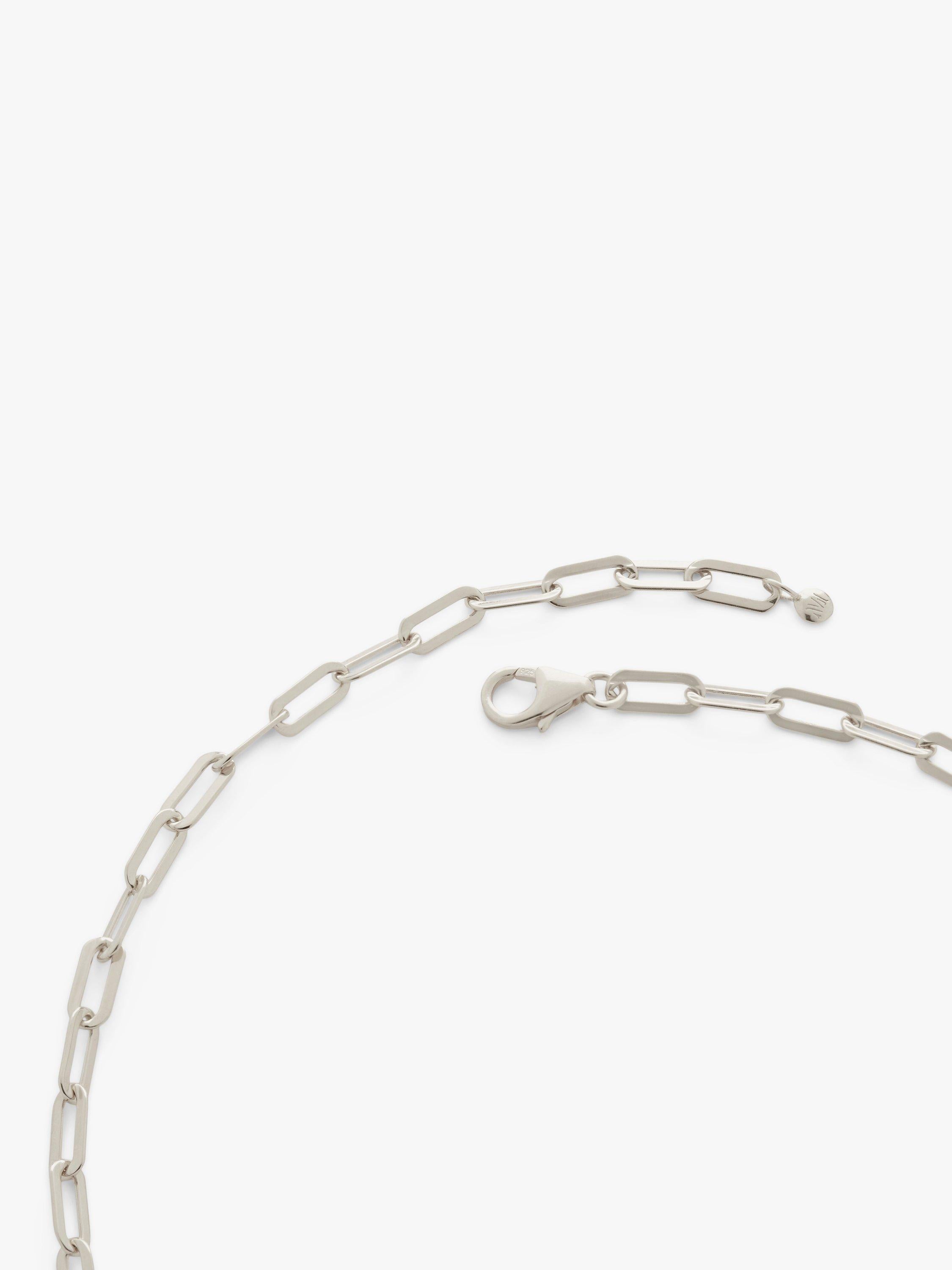 Monica Vinader silver paperclip chain necklace 50cm - British product