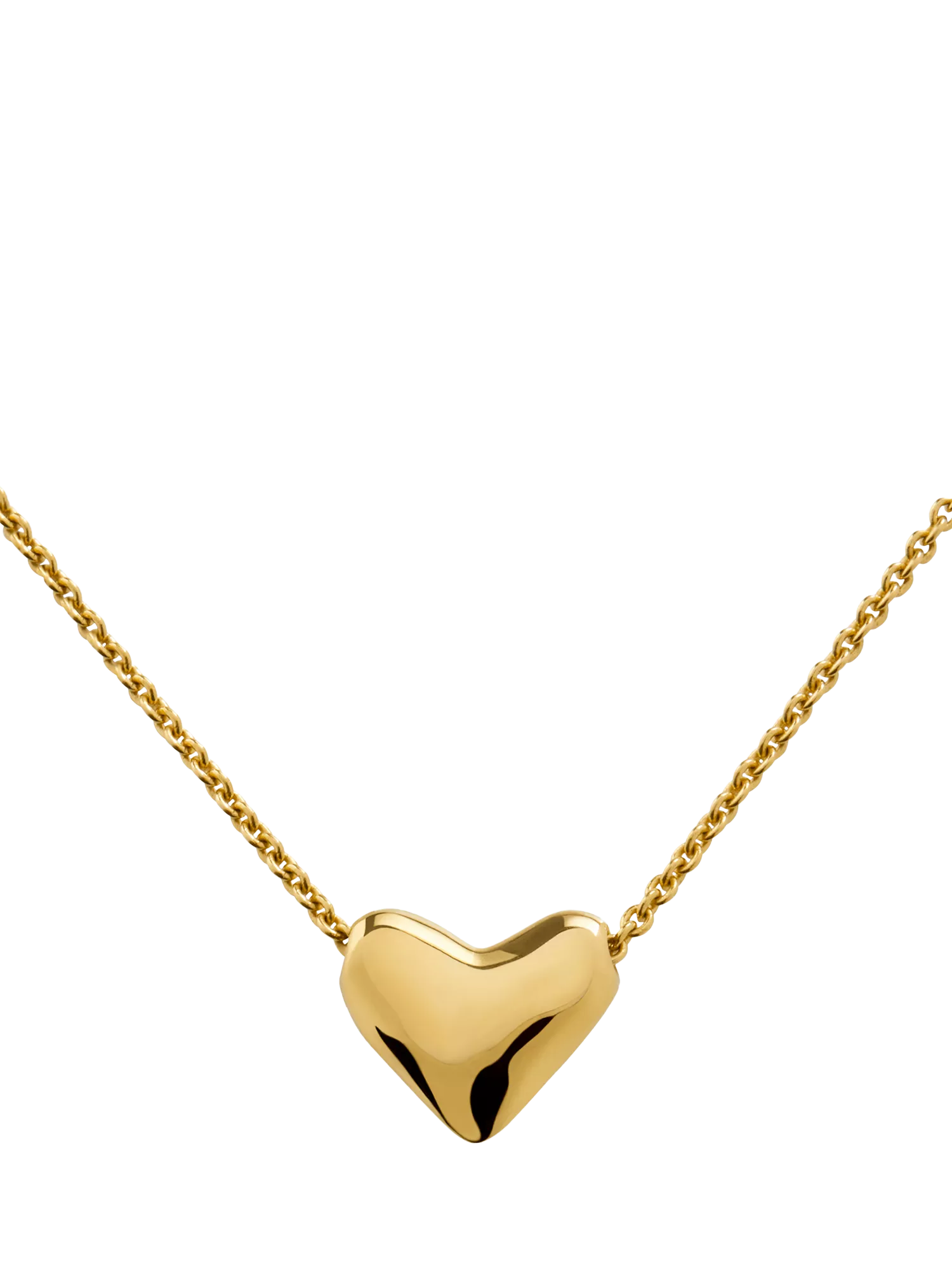 Monica Vinader heart pebble necklace in gold on adjustable chain (British brand)