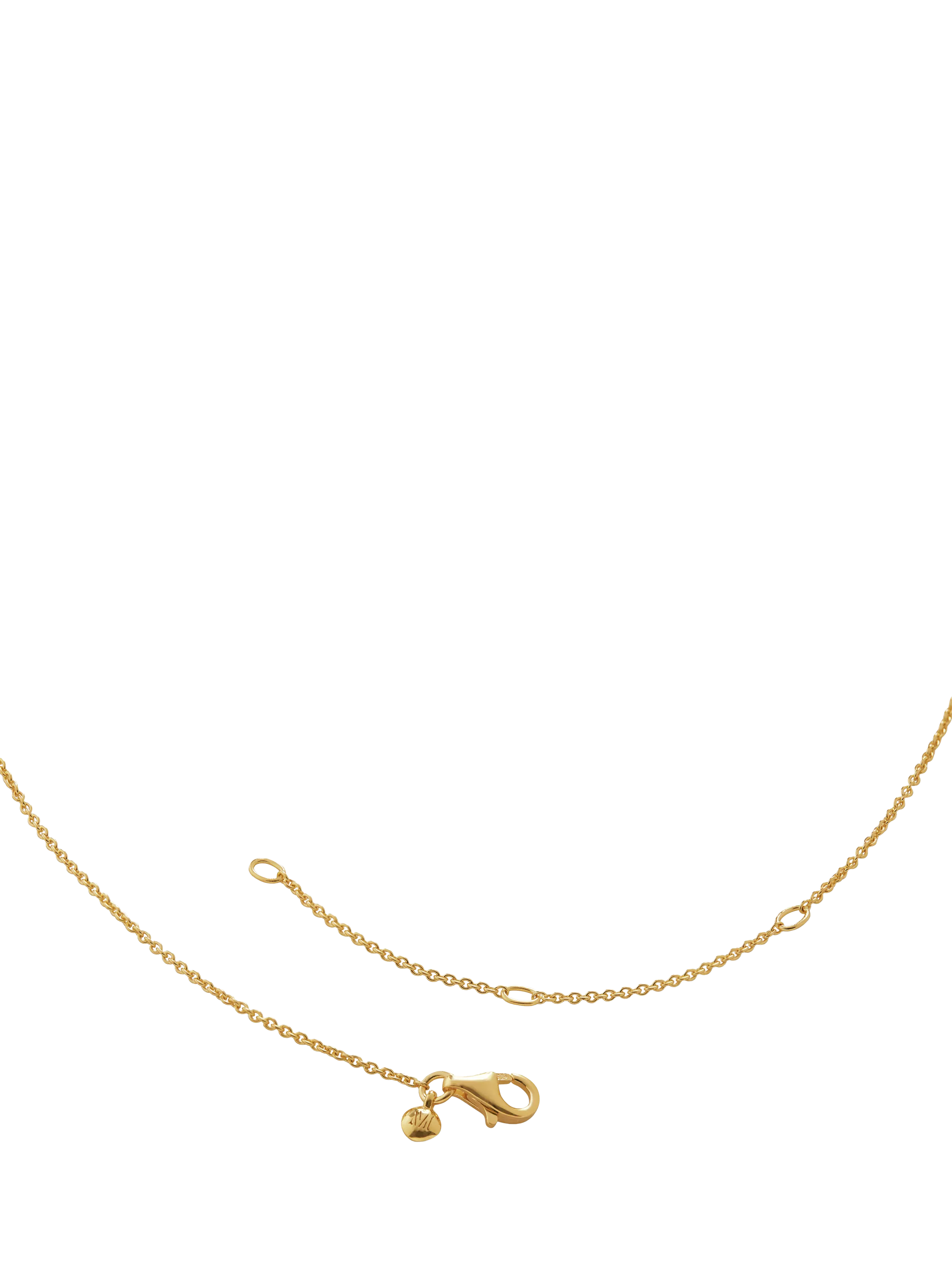 Monica Vinader heart pebble necklace in gold on adjustable chain (British brand)