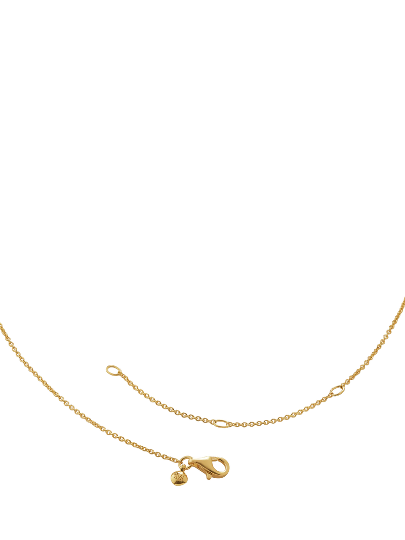 Monica Vinader heart pebble necklace in gold on adjustable chain (British brand)