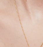 Monica Vinader heart pebble necklace in gold on adjustable chain (British brand)
