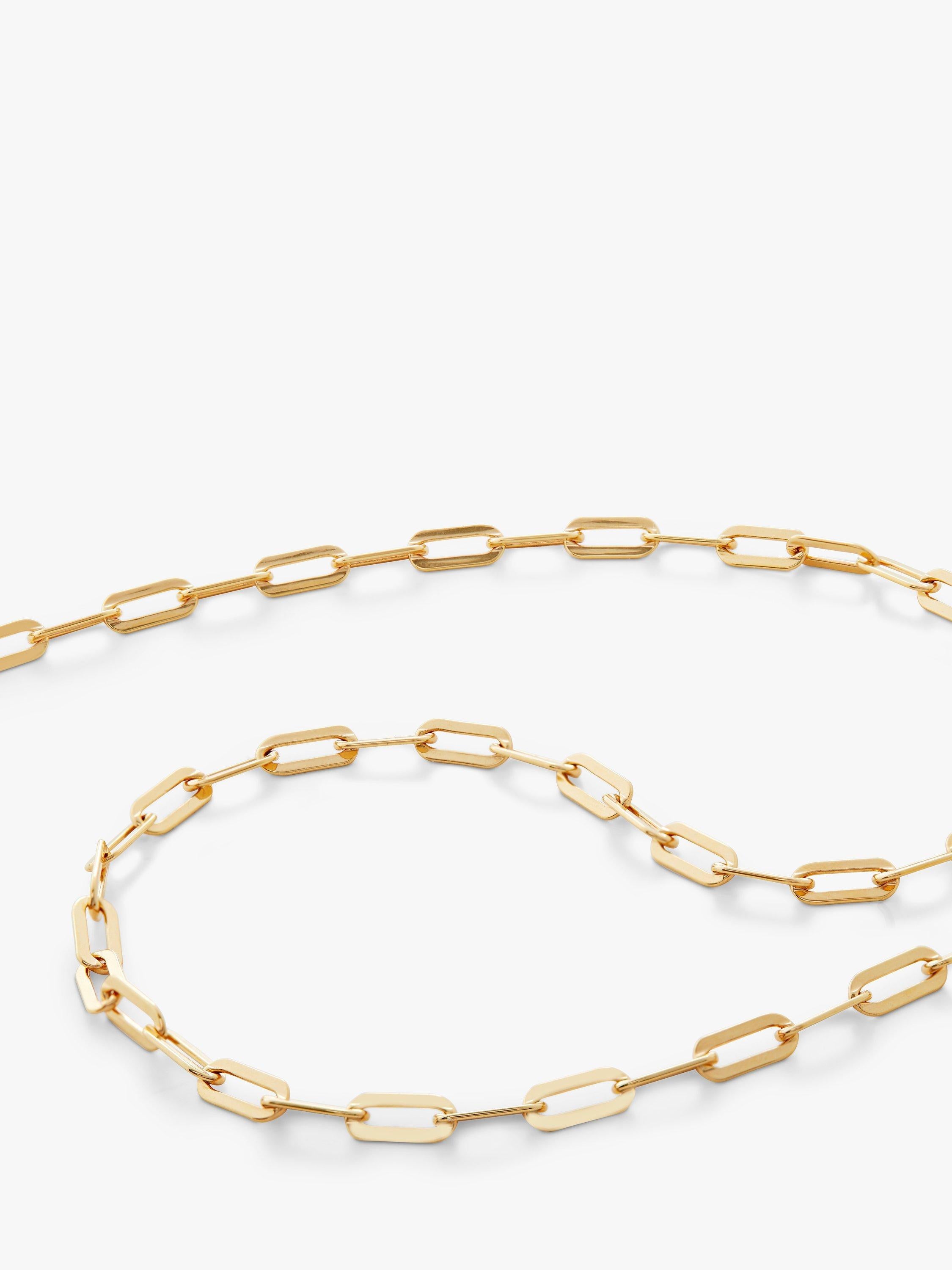 Monica Vinader paperclip chain necklace in gold 50cm (British brand)