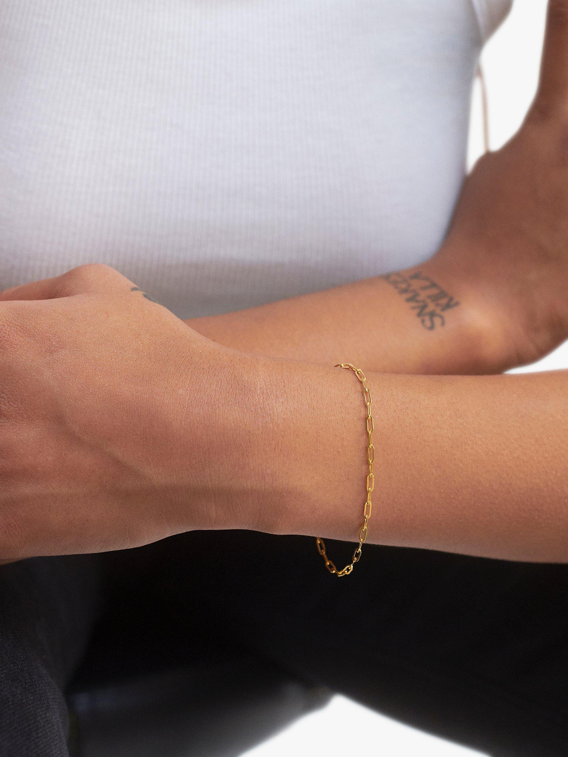 Monica Vinader mini paperclip chain bracelet 20cm - British product