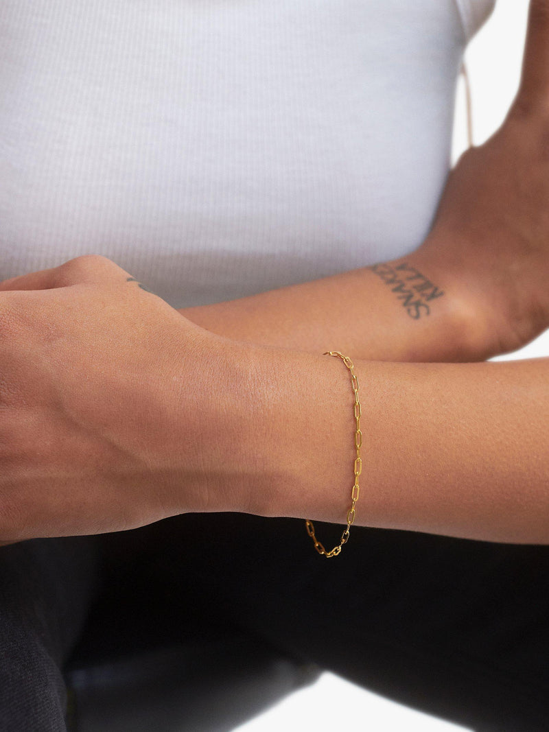 Monica Vinader mini paperclip chain bracelet 20cm - British product