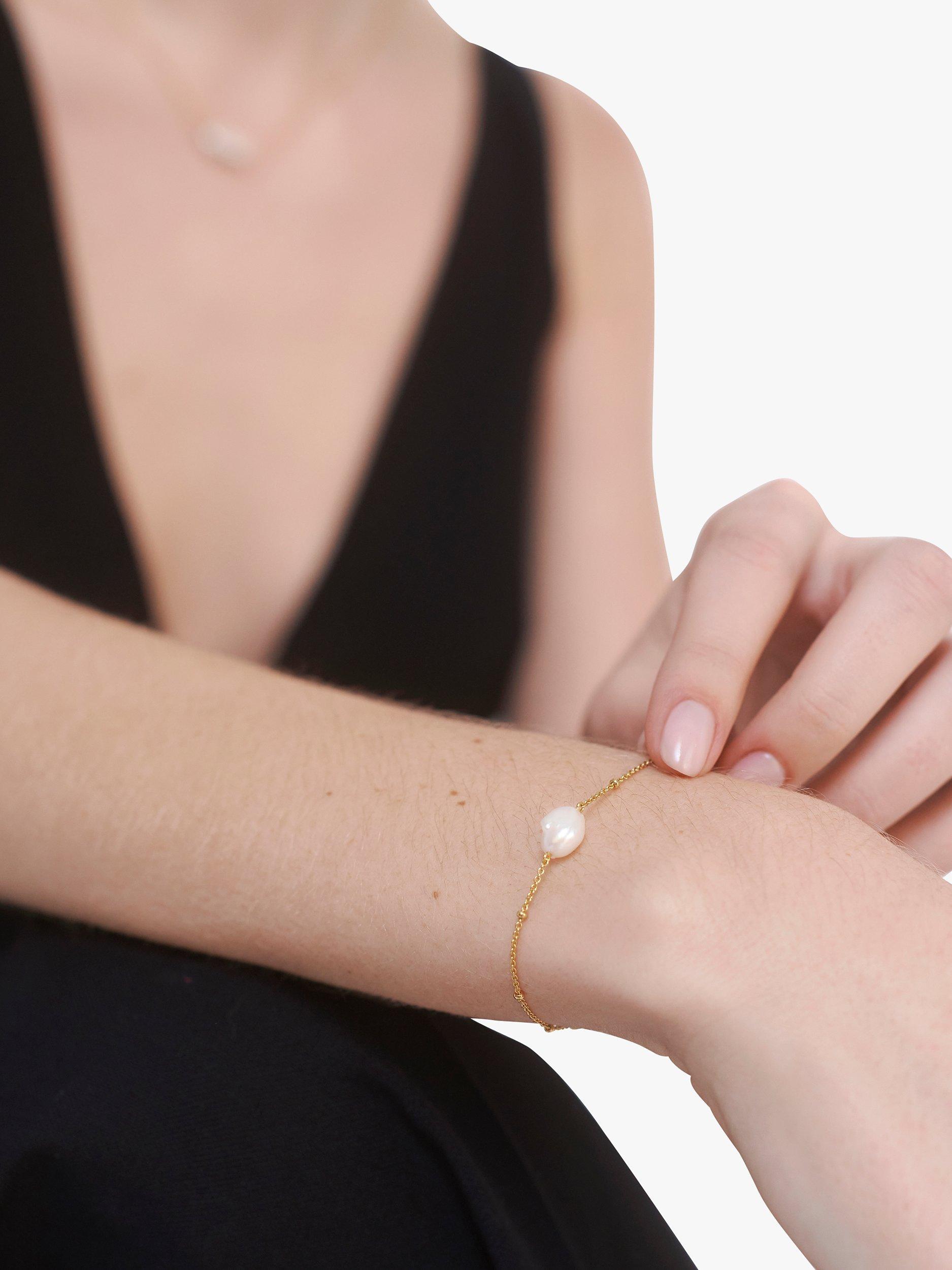 Monica Vinader Keshi Pearl gold bracelet, imported from the UK