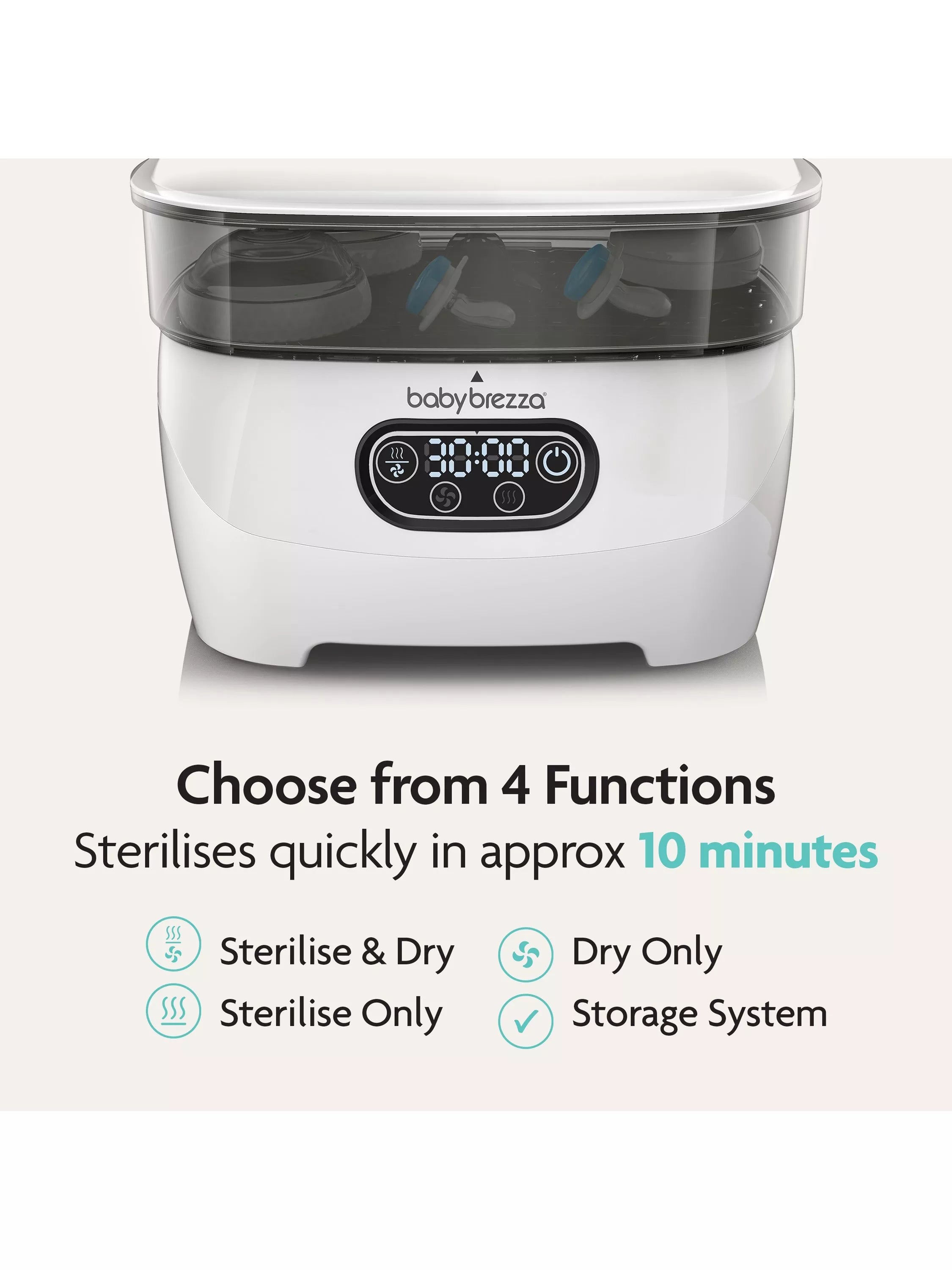 Baby Brezza Advanced baby bottle steriliser and dryer - British product