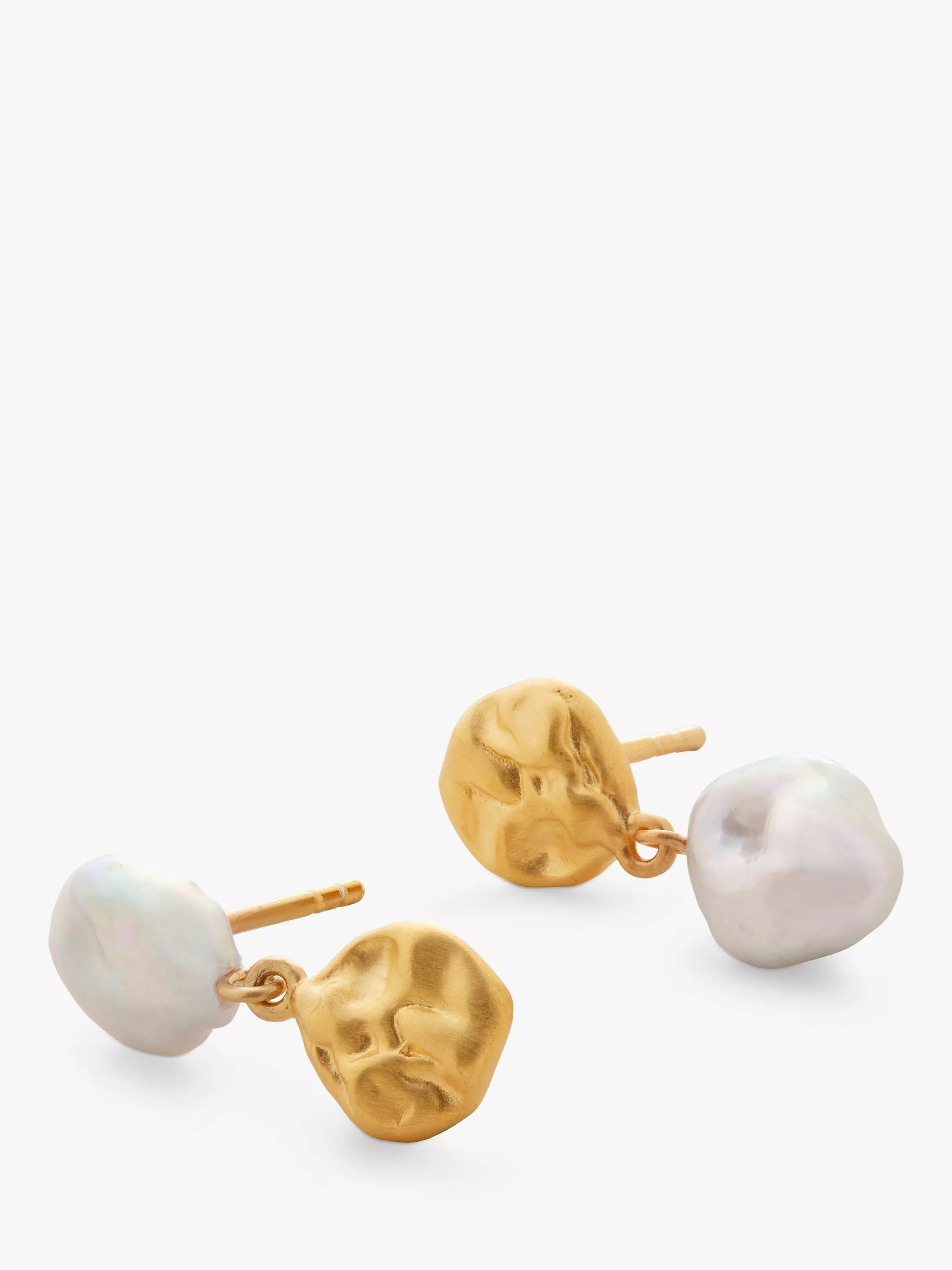 Monica Vinader Keshi Pearl Stud Earrings gold (British brand)