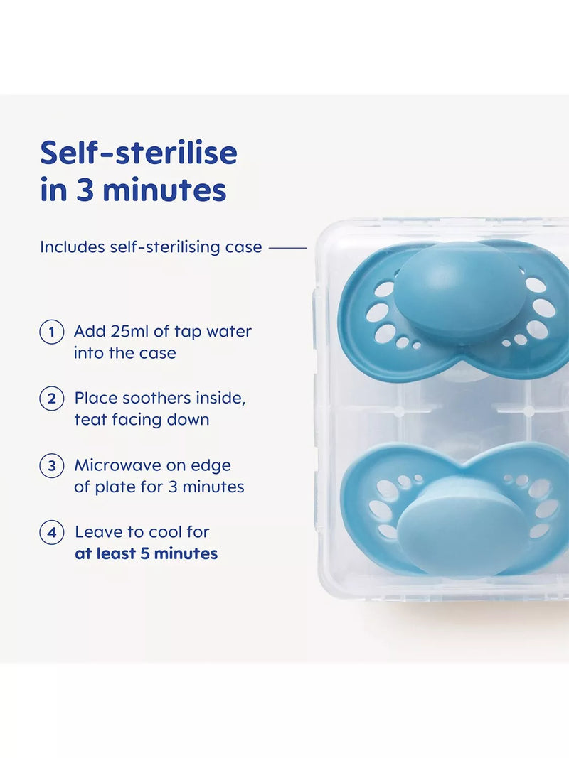 MAM Comfort Soother silicone 0-3 months pack of 2, UK version