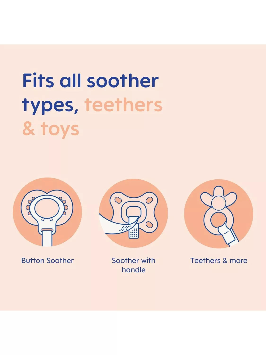 MAM baby soother clip pack of 2, imported from the UK