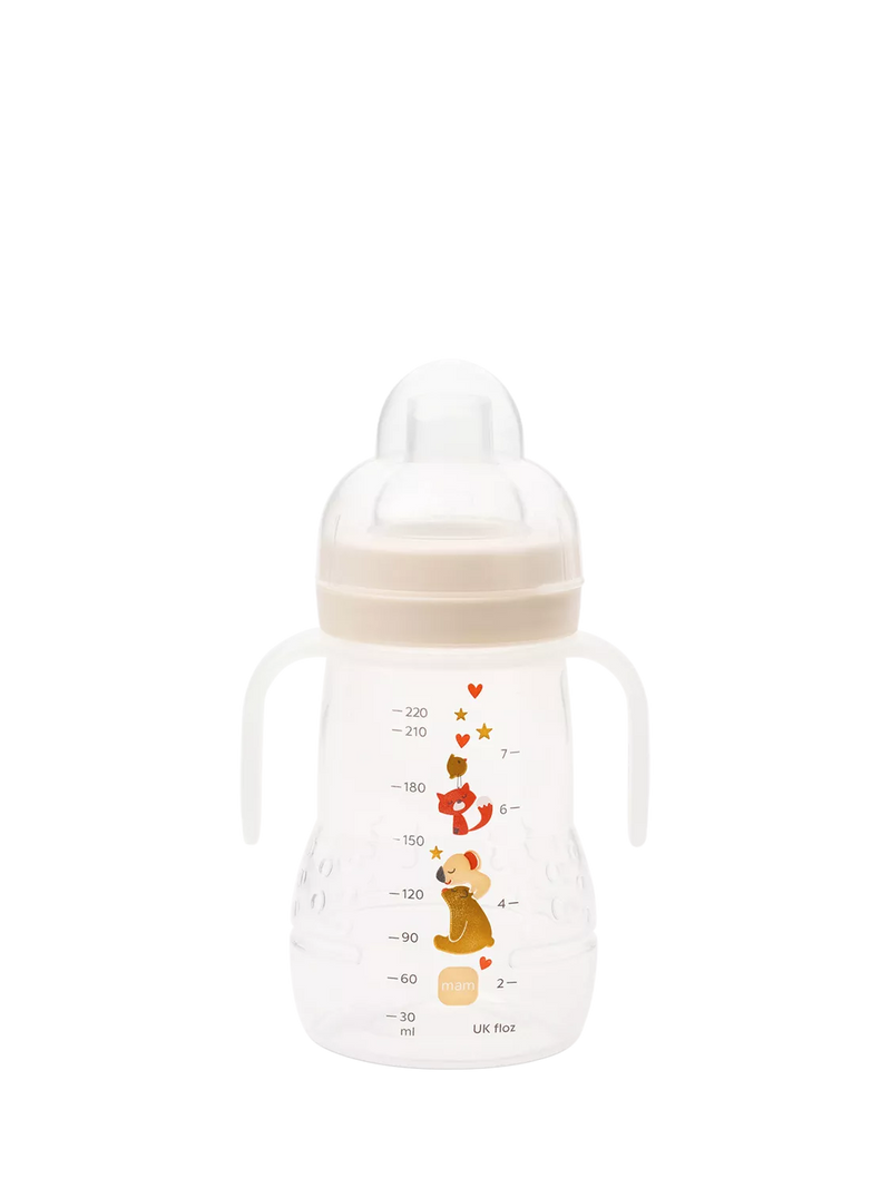 MAM baby bottle with glow in the dark handles 220ml, UK version