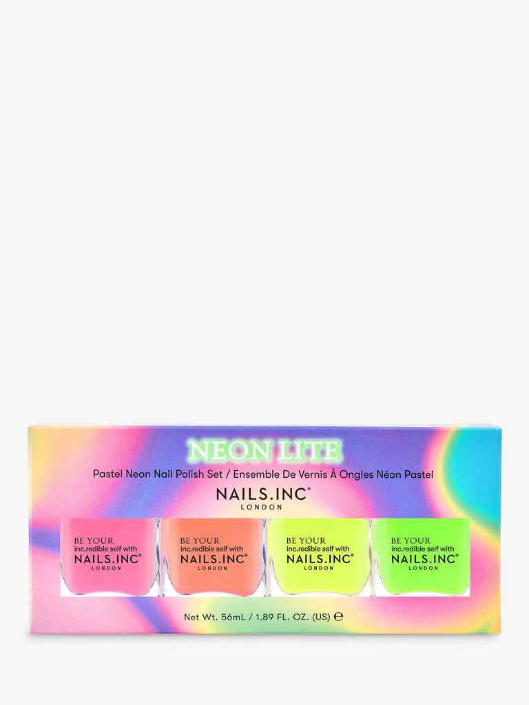 Nails Inc Neon Lite Nail Polish Set, 4 x 14ml