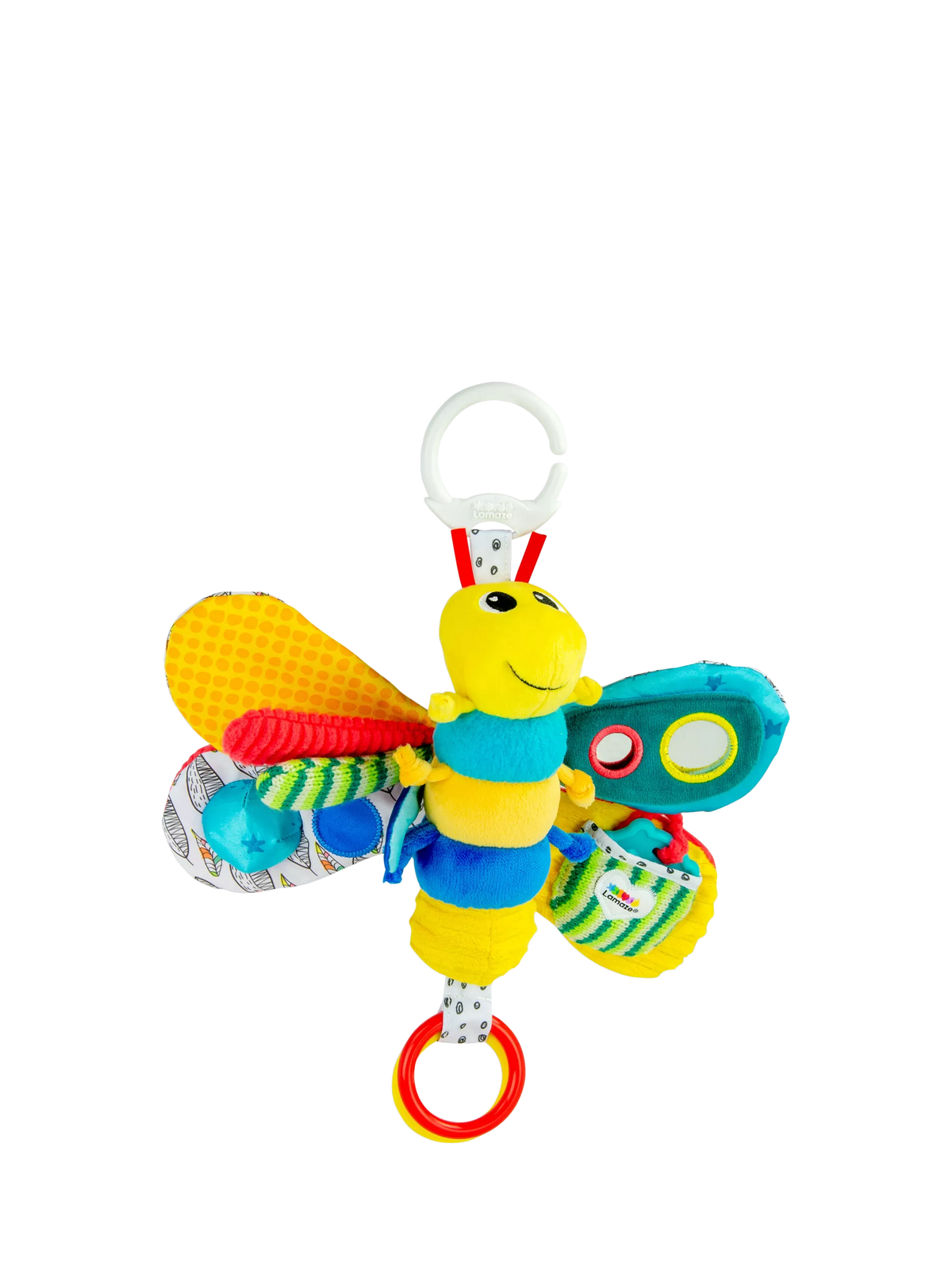 Lamaze firefly activity toy with peek-a-boo mirror and teether, UK version