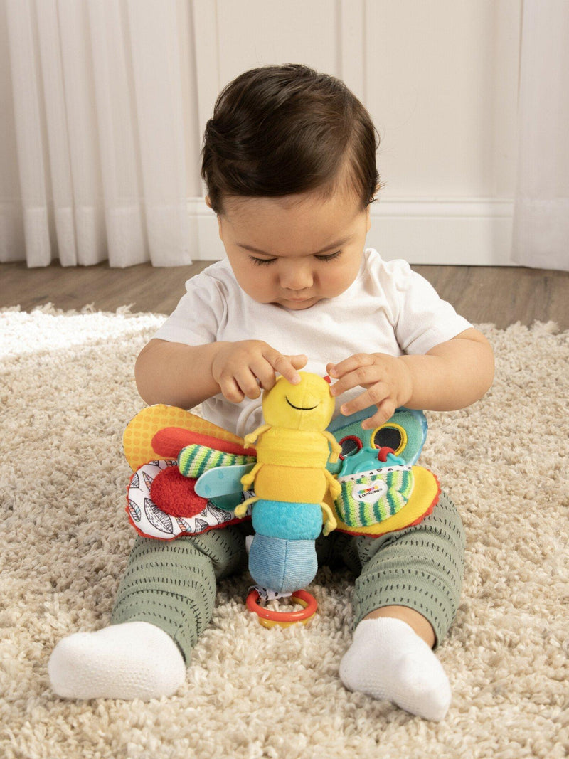 Lamaze firefly activity toy with peek-a-boo mirror and teether, UK version