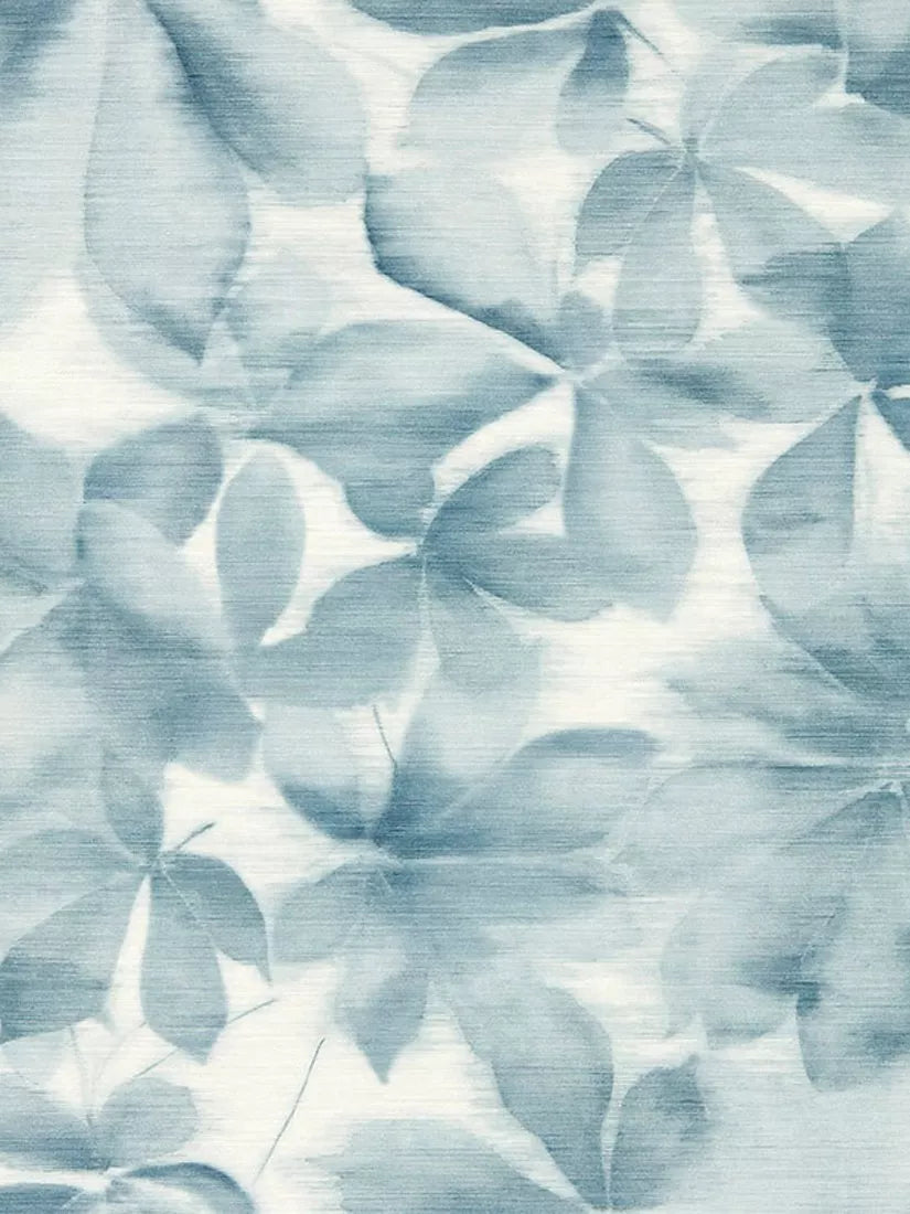 Harlequin grounded wallpaper with horse chestnut leaf design and fabric-like emboss, UK version