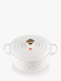 Le Creuset cast iron mini hearts round casserole 22cm, imported from the UK