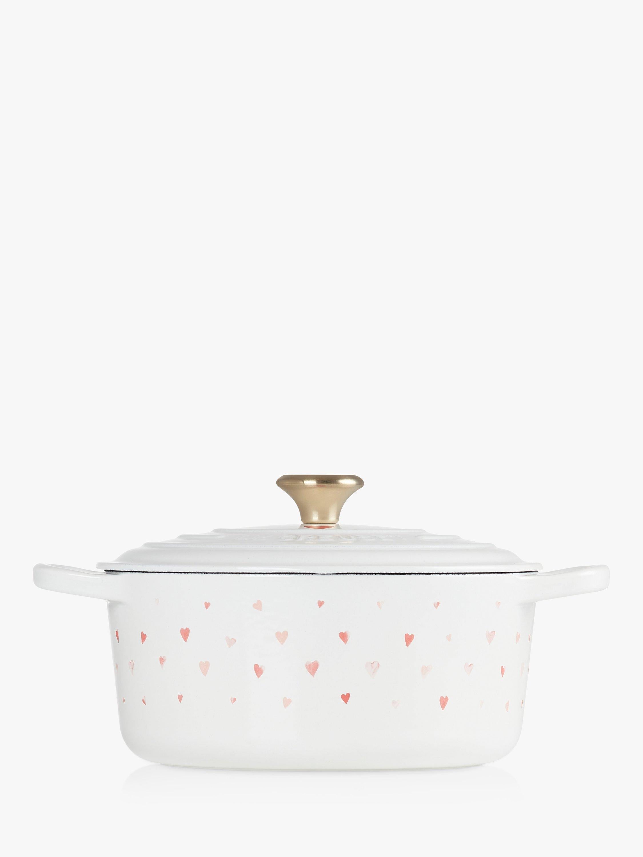 Le Creuset cast iron mini hearts round casserole 22cm, imported from the UK