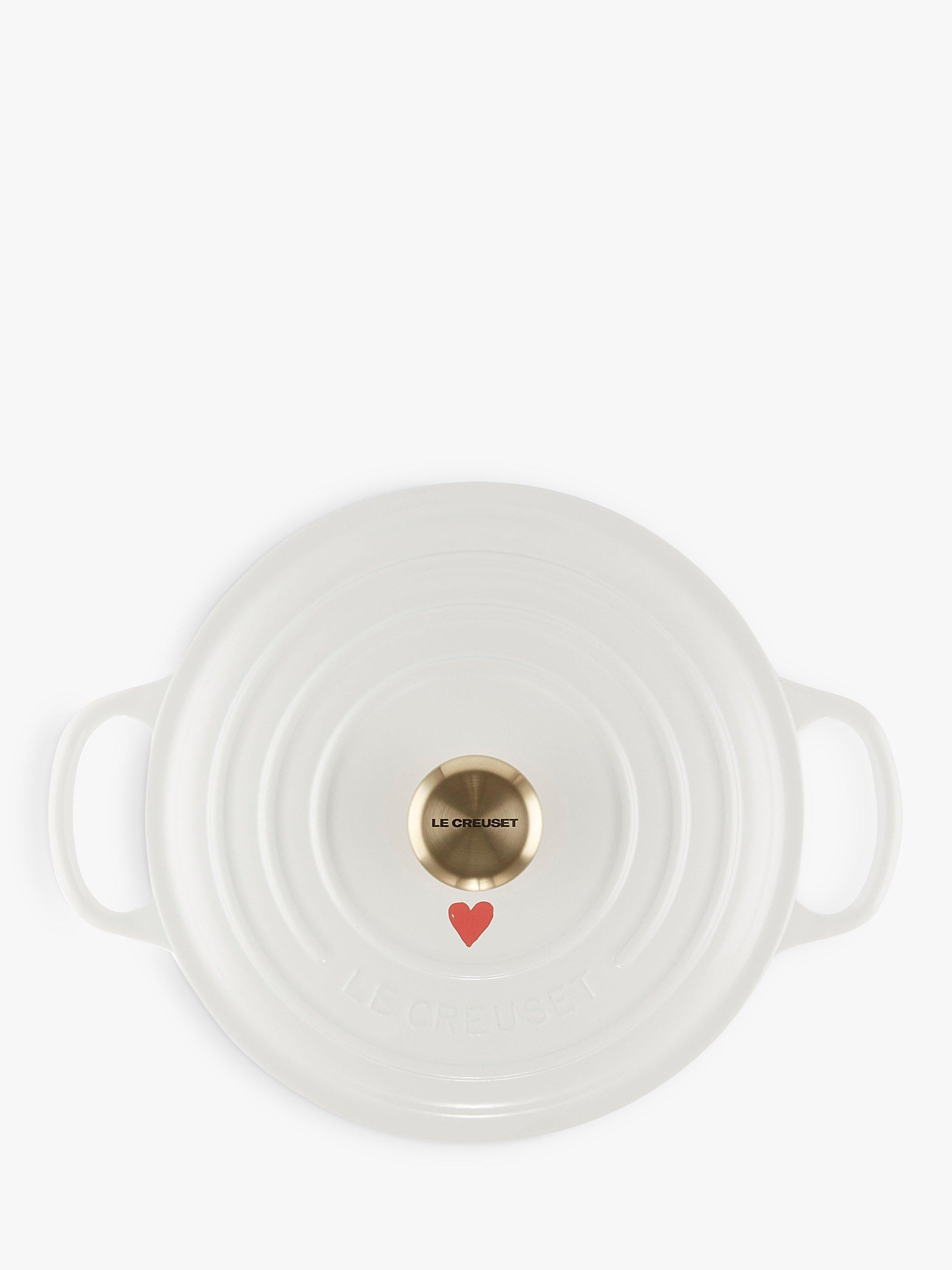 Le Creuset cast iron mini hearts round casserole 22cm, imported from the UK