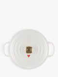Le Creuset cast iron mini hearts round casserole 22cm, imported from the UK