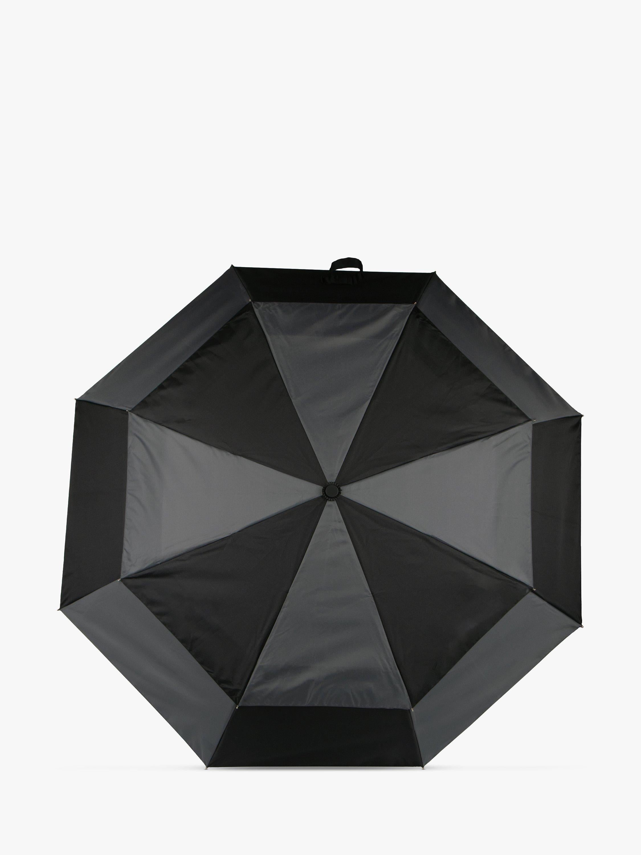 totes Eco Auto Open Close umbrella Black Charcoal, imported from the UK