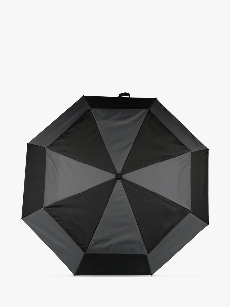 totes Eco Auto Open Close umbrella Black Charcoal, imported from the UK