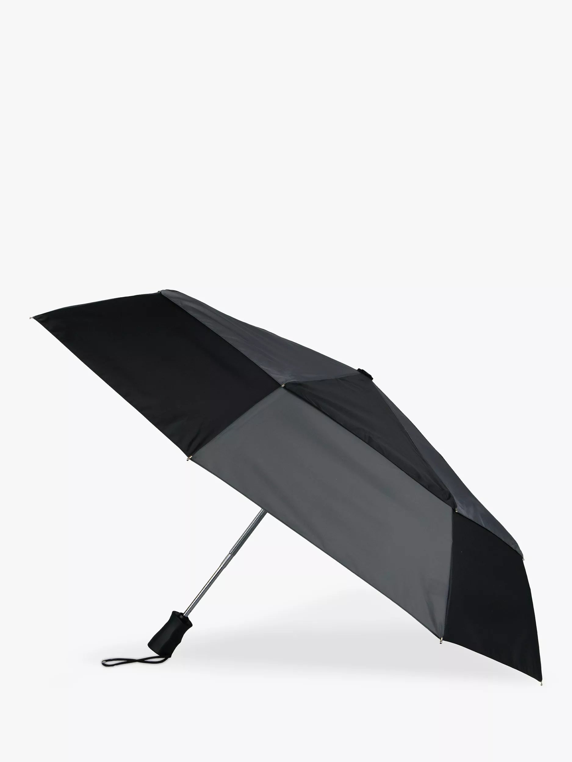 totes Eco Auto Open Close umbrella Black Charcoal, imported from the UK